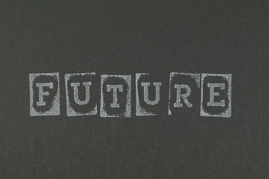 A textured vintage typography design spelling 'FUTURE' on a dark gray background.